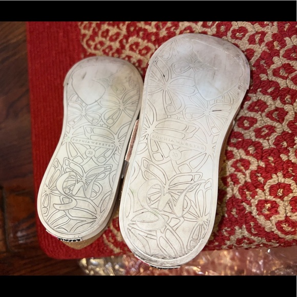 Sophia Webster Mini BiBi Low Top Sneakers/Trainers in Gold Glitter Sz 33 - Picture 10 of 10